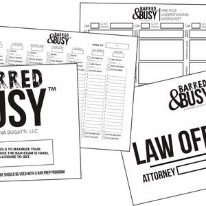 Barred & Busy: Prüfungsplan und Arbeitsbuch