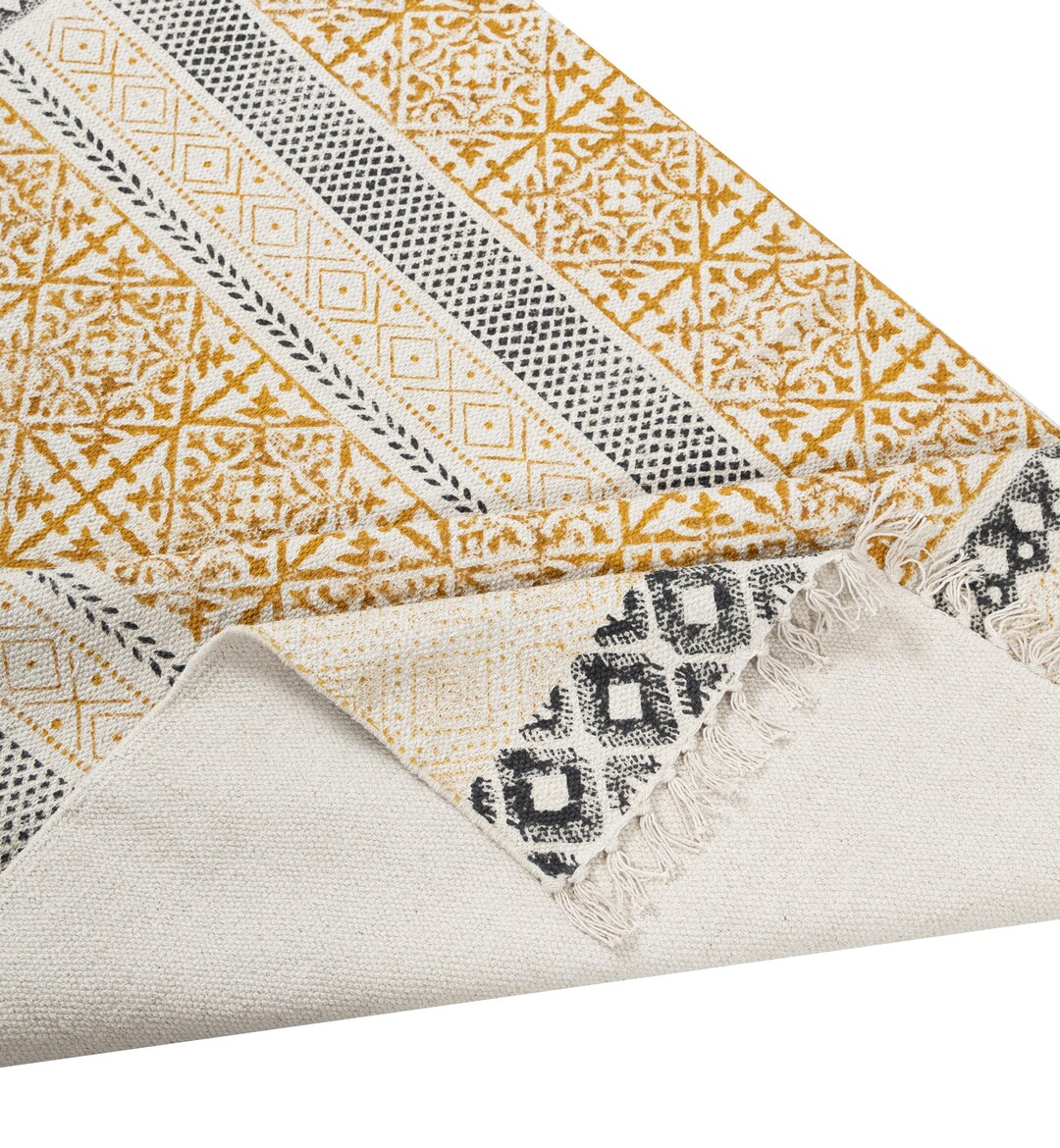 Dabu Rug Hand Block Printed Cotton Rug: Dabu Print, Exotic Home Decor - Etsy
