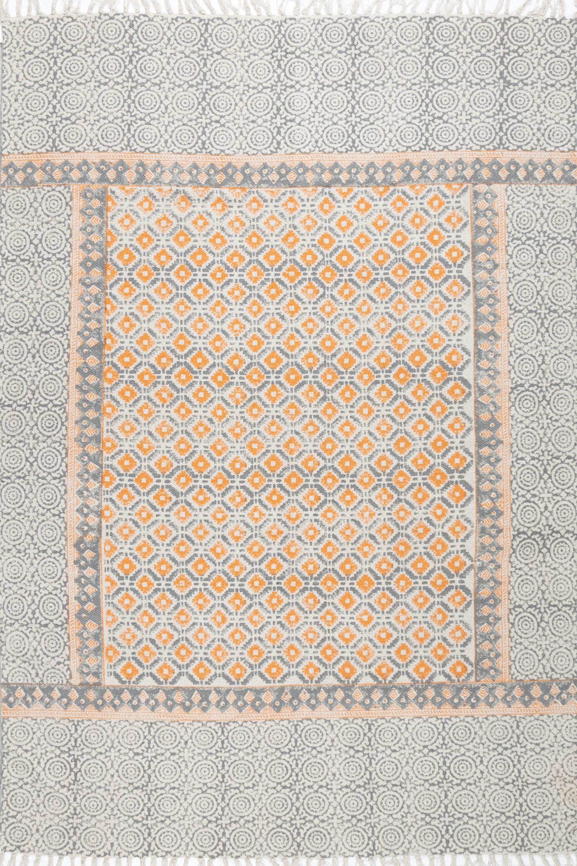 Dabu Rug Hand Block Printed Cotton Rug: Dabu Print, Multicolor - Etsy