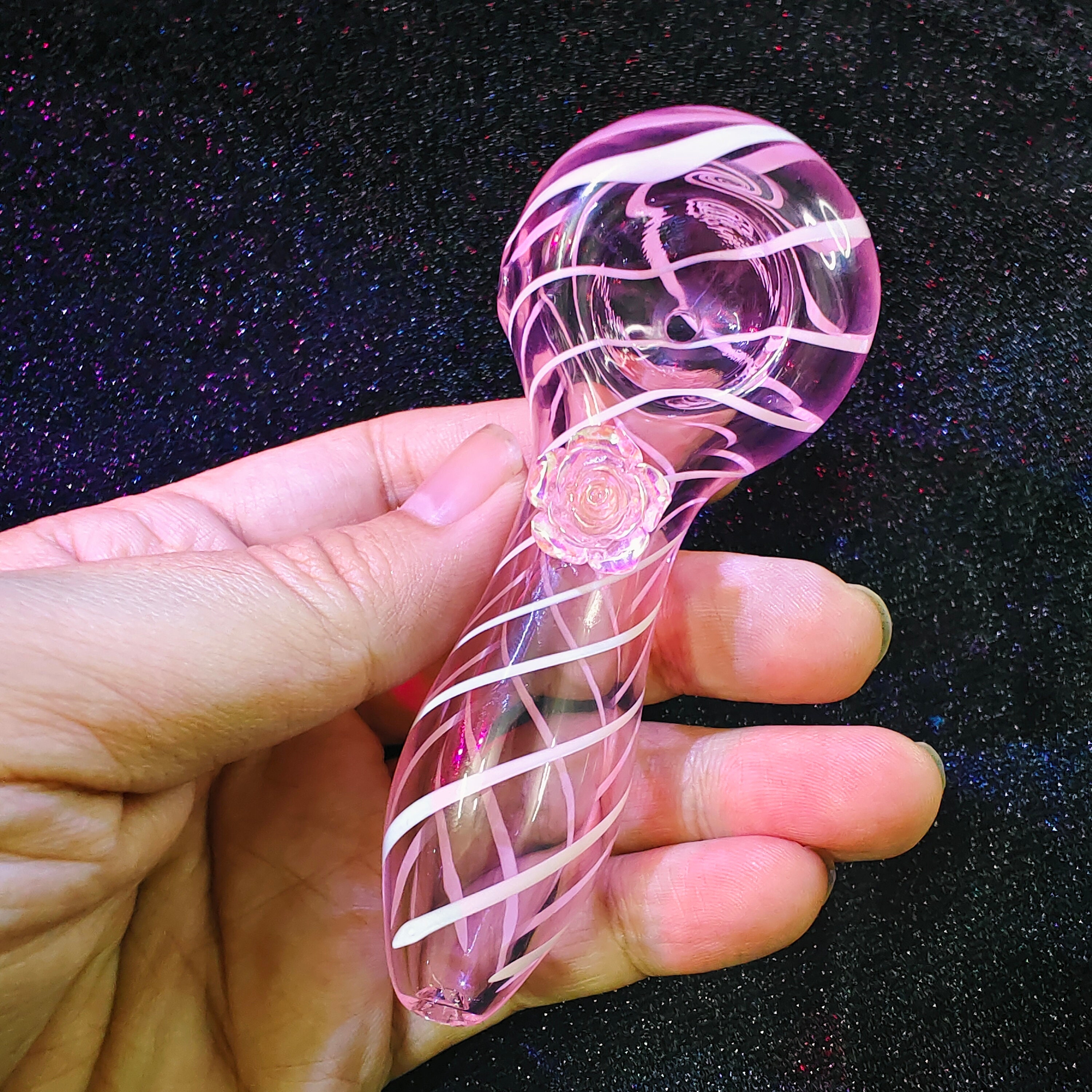 Rotatable Flower Glass Pipe Flower Butterfly Cute DIY Creative Etsy