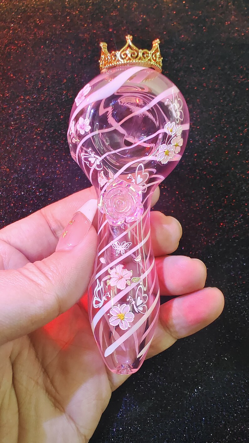Rotatable Flower Glass Pipe Flower Butterfly Cute DIY Creative - Etsy