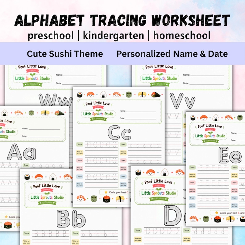 Uppercase Letter Tracing Workbook A-Z | Printable Preschool Handwriting ...