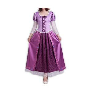 Rapunzel Princess Dress Party Cosplay Adult Costume Women Halloween fairy Plus Size Regular Size