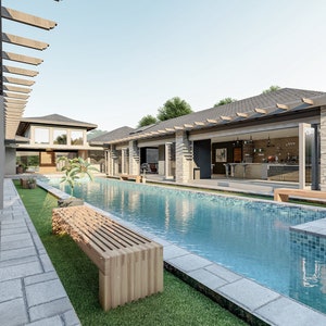4 Bedroom, 4 Bathroom, 4 Garages, 598m2 (6436.8ft2) (26m x 33m) (85.30ft x 108.27ft): Ready To Build House Plans