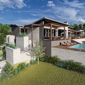 3 Bedroom, 2 Bathroom, 2 Garages, 488m2 (5256ft2) (21.93m x 37.745m) (71.94ft x 123.81ft): Ready To Build House Plans