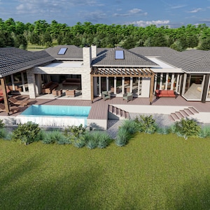 3 Bedroom, 3 Bathroom, 4 Garages, 527m2 (5672.5ft2) (25.26m x 34.03m) (82.86ft x 111.65ft) : Ready To Build House Plans