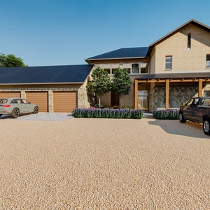 5 Bedroom House Plans with 3 Garages (PDF & DWG)
