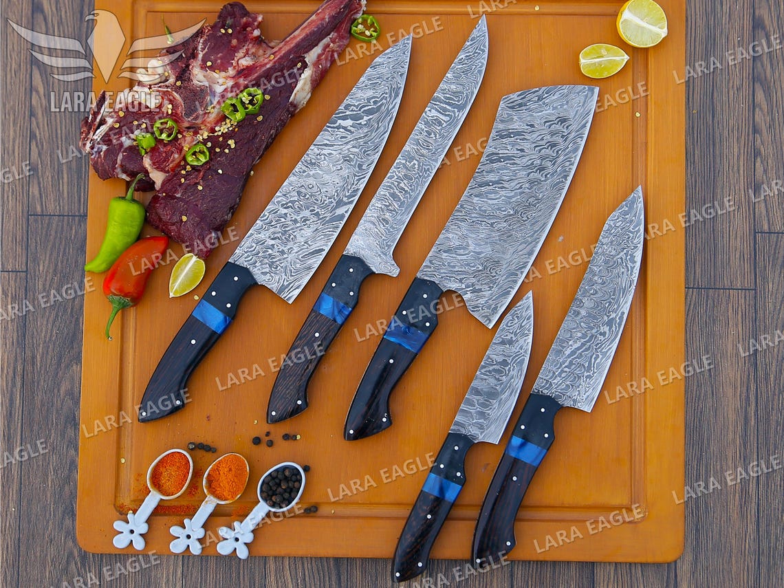 Premium Handmade Damascus Steel Kitchen Knife Set main image 1