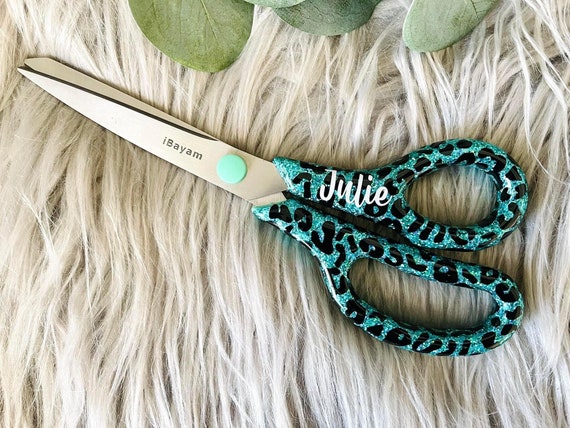 Custom Full Leopard Glitter Scissors 