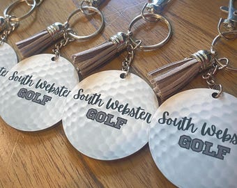 Personalized Golf Keychain Team Bag Tag with Custom Names, Tournament Host Gifts with League, Memorable Golf Gifts for Golf Club Members