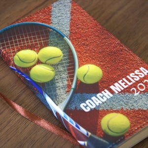 Tennis Team Captain Gifts, Personalized Tennis Journal, Tennis Themed Gifts, Senior Night Tennis, Tennis Coach Notepad, Cute customized Gift
