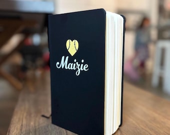 Personalized Softball Notebook for Girls with Name Custom Journal for Softball Players Book Log for Pitching Coaches Gift