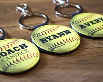Custom Softball Tags for Bags Personalized Name Tag Softball Team Bulk Gifts for Girls Sports End of Season Softball Award with Name Number