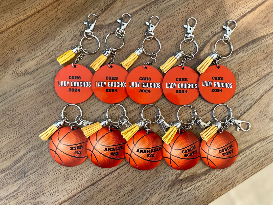 Bag Tag Basketball Team, Keychain, Personalized Basketball Tags, Gifts