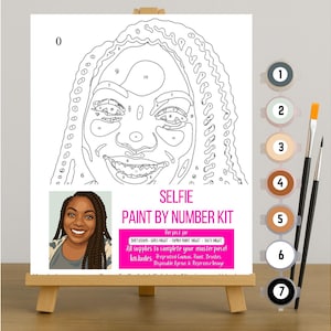 Self Portrait Paint Kit – Custom Canvas Painting Gift for Couples Anniversary image 2