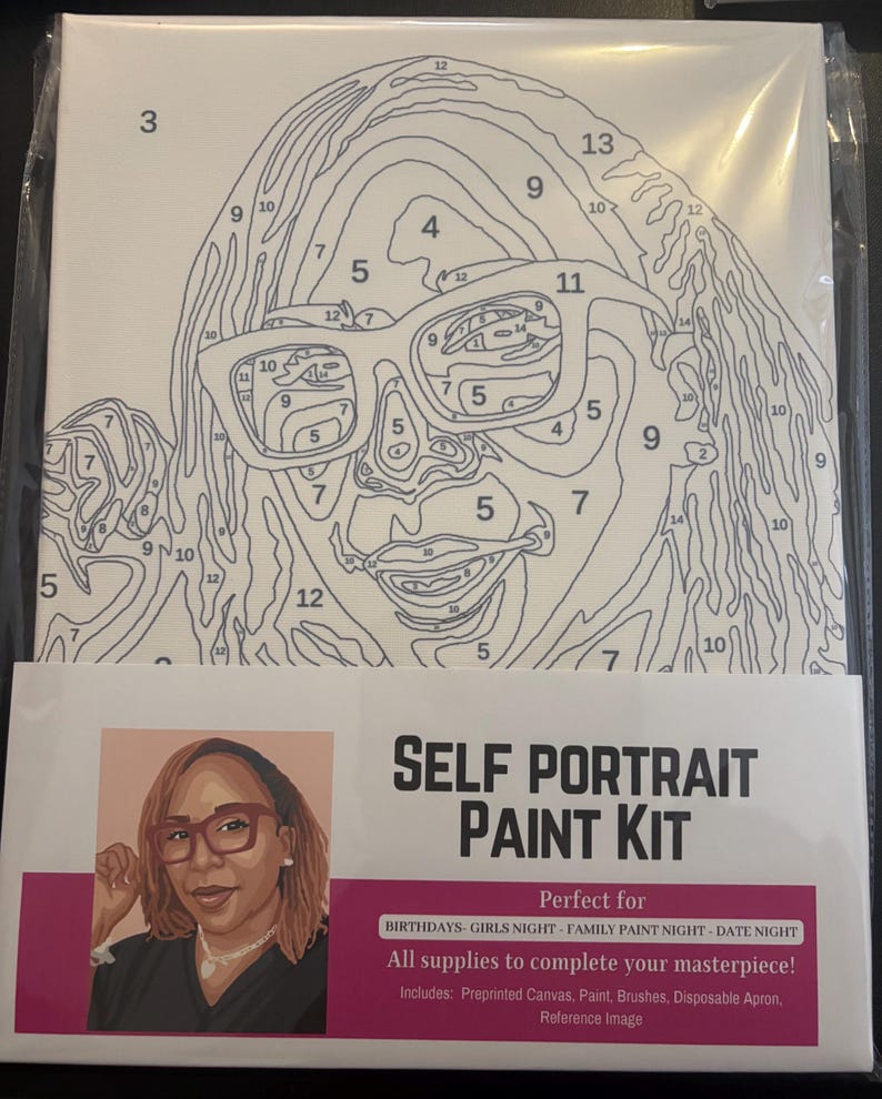 Self Portrait Paint Kit – Custom Canvas Painting Gift for Couples Anniversary image 9