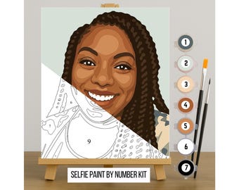 Custom Paint Party Kit | Personalized Paint Kit from Photo | Self Portrait Paint Set | Girls Night Activity | Personalized Gift