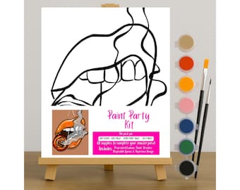 4/20 Puff and Paint Pre Drawn Canvas, Smokers Activity, Stoner, Puff Sis
