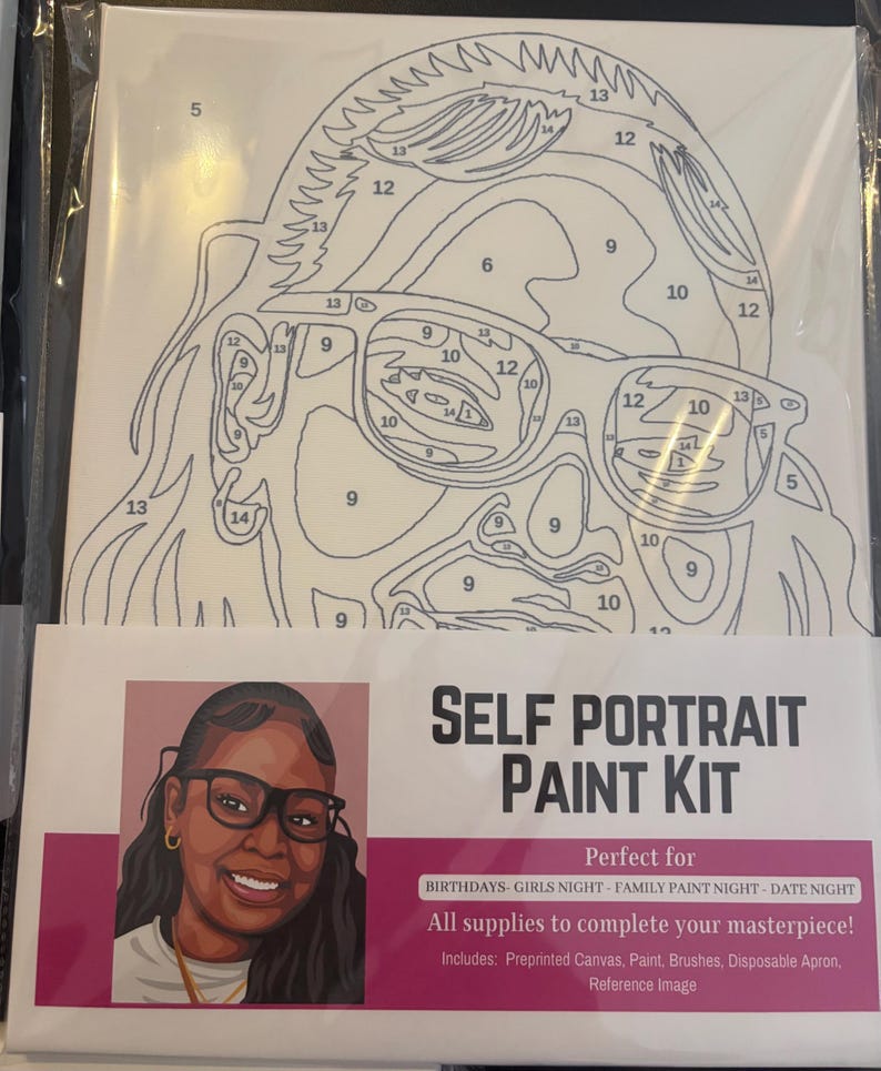 Self Portrait Paint Kit – Custom Canvas Painting Gift for Couples Anniversary image 7