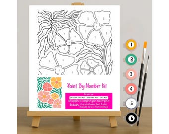 Paint By Number Canvas Kit | Relaxing DIY Art Kit | Beginner-Friendly Craft