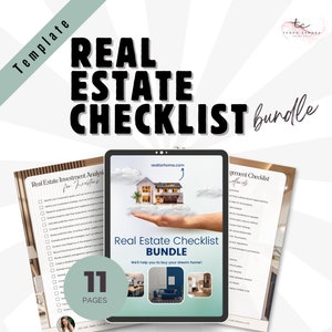 Real Estate Checklist Bundle, Realtor Checklist, Realtor Marketing, Real Estate Template, Real Estate Agent, Seller Checklist