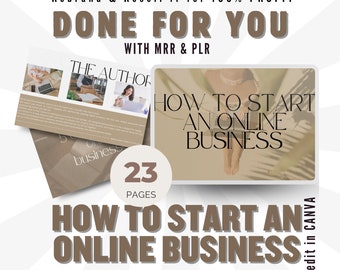 Come avviare un'attività online: modello di eBook, modificabile con Canva, con diritti di rivendita (MRR e PLR), prodotto digitale da rivendere.