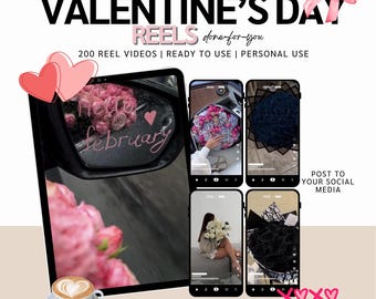 Valentine's Day Reel Video Template: Romantic Social Media (Digital Download)