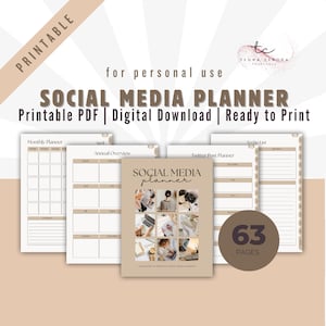 Printable Social Media Planner: Content Calendar (PDF)