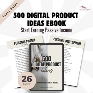 500 Digital Product Idea to Start Passive Income for Beginner, Canva Templates,  Digital Products Ideas PDF Format, Done For You Lead Magnet