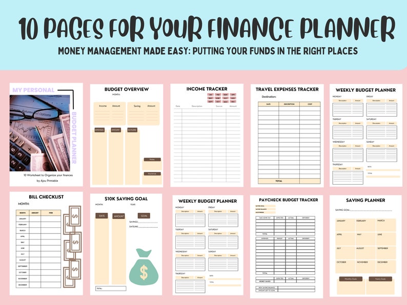 Printable Editable Budget Planner Budget Planner Templates - Etsy