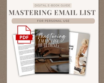 Email Marketing for Beginners eBook, Build Your Email List, Lead Magnet Guide, Grow Subscribers PDF Download