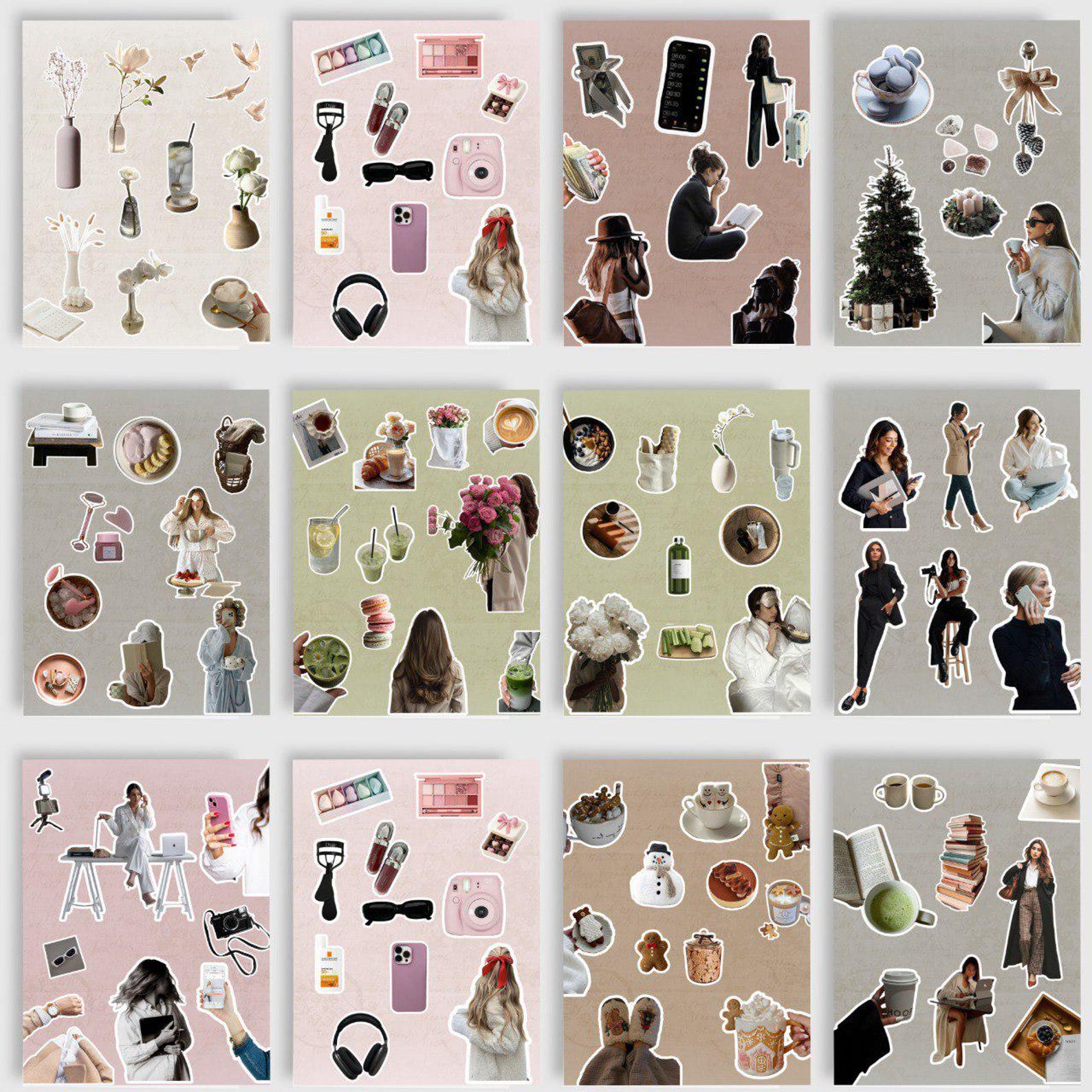 Aesthetic PNG Stickers Bundle | 350+ PNG Sticker for Carousel, Canva ...
