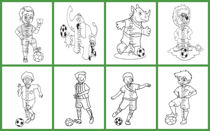 Football Coloring Pages for Kids & Adults, Fall Coloring Pages, Soccer ...