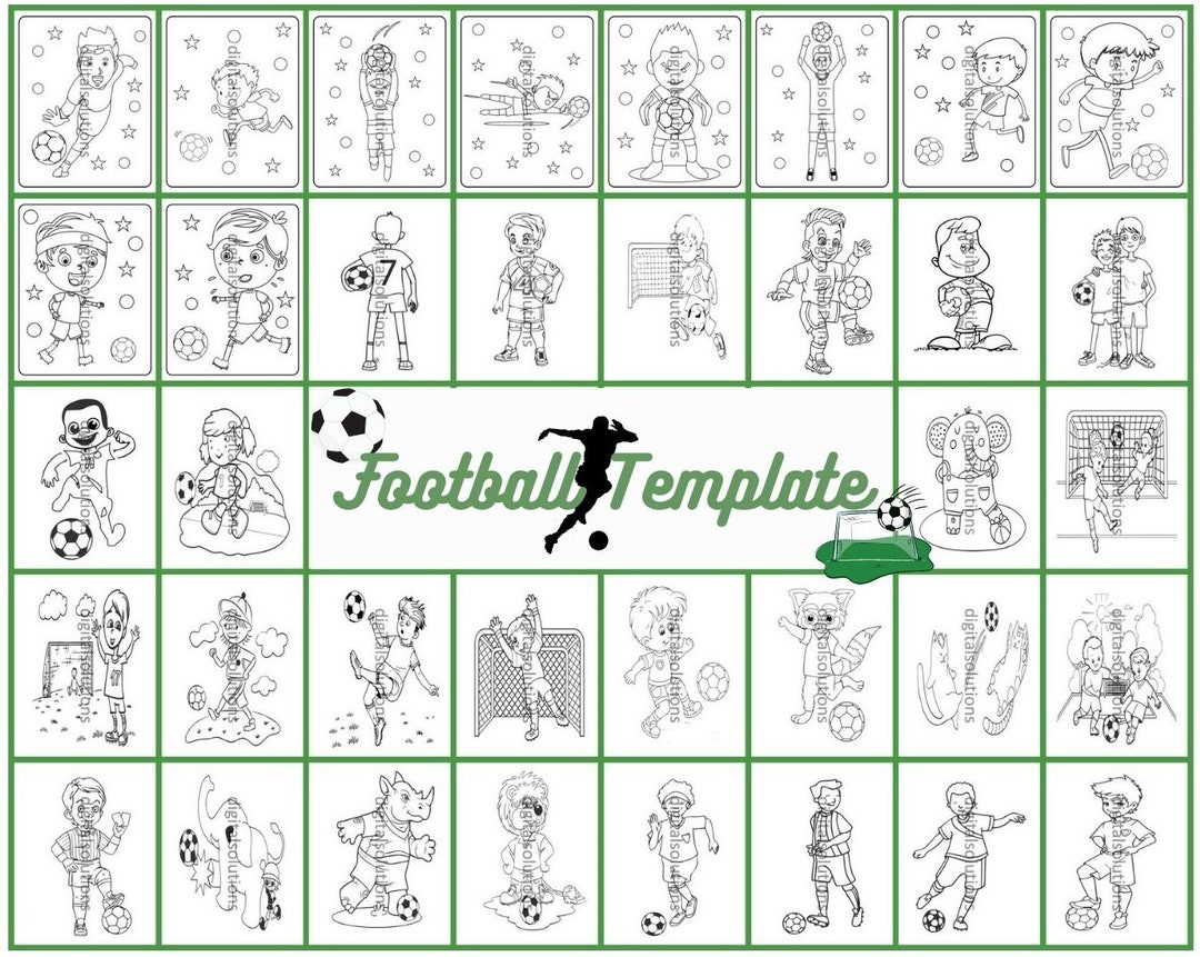 Football Coloring Pages for Kids & Adults, Fall Coloring Pages, Soccer ...