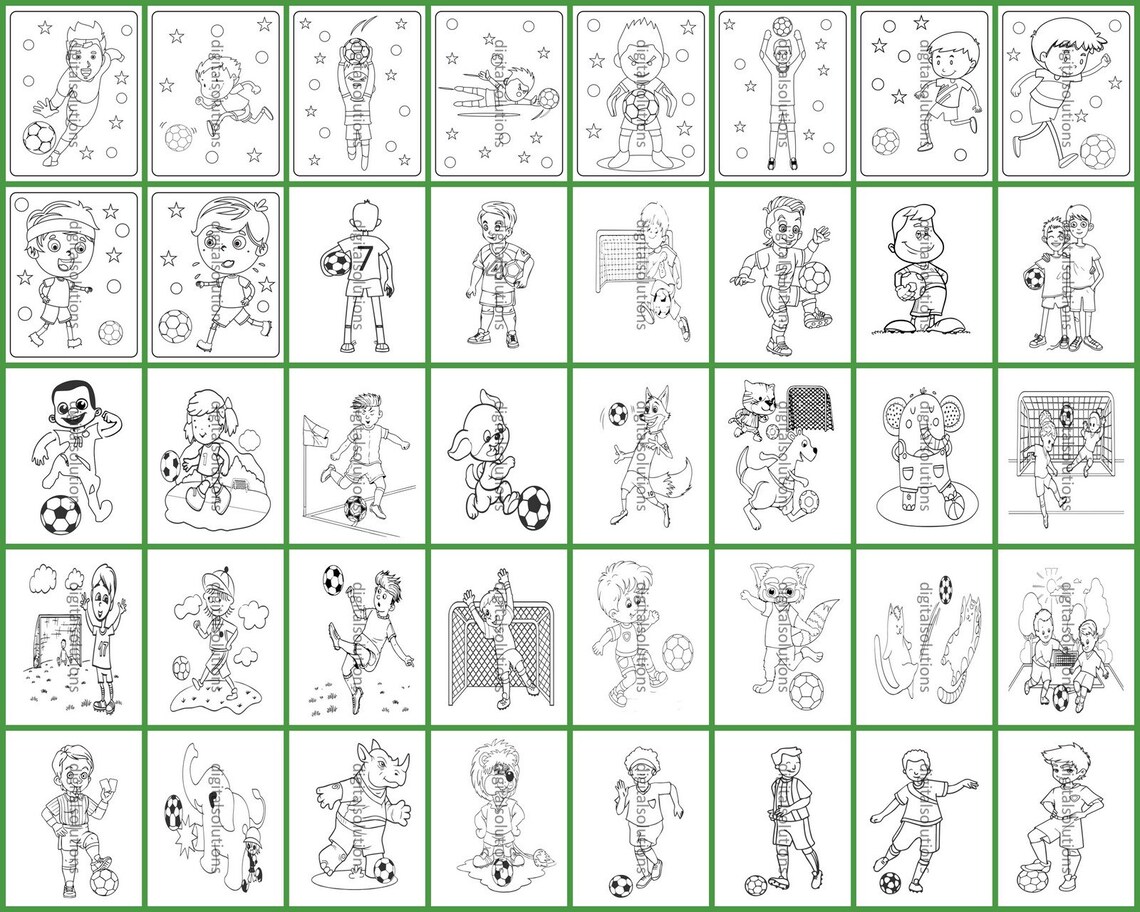 Football Coloring Pages for Kids & Adults, Fall Coloring Pages, Soccer ...