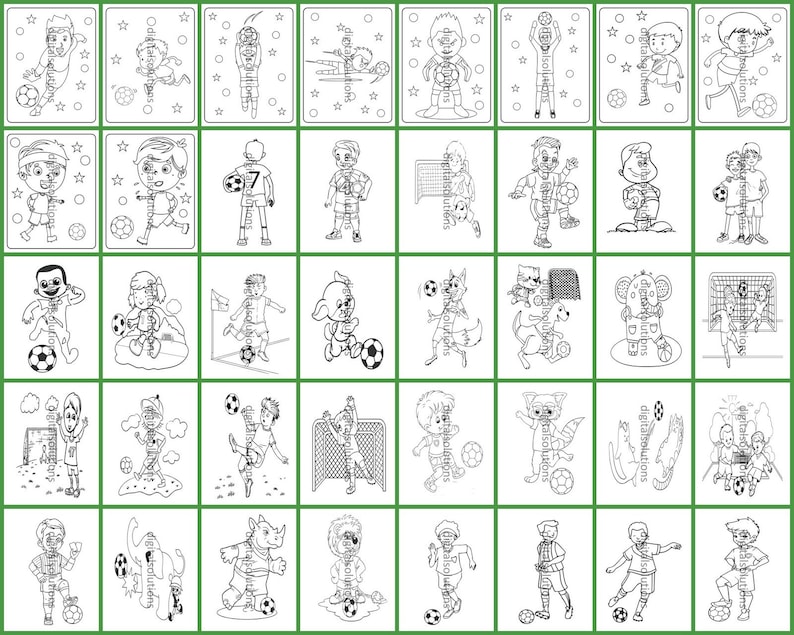 Football Coloring Pages for Kids & Adults, Fall Coloring Pages, Soccer ...