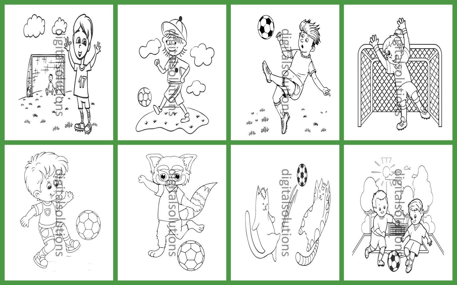 Football Coloring Pages for Kids & Adults, Fall Coloring Pages, Soccer ...