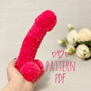 Amigurumi häkeln Penis Lustiges Plüschtier Dick Häkelanleitung pdf für Anfänger