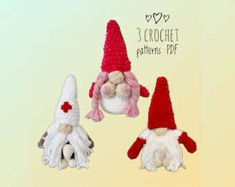 Patrón de ganchillo para gnomo de peluche divertido, regalo de broma para despedida de soltera (PDF)