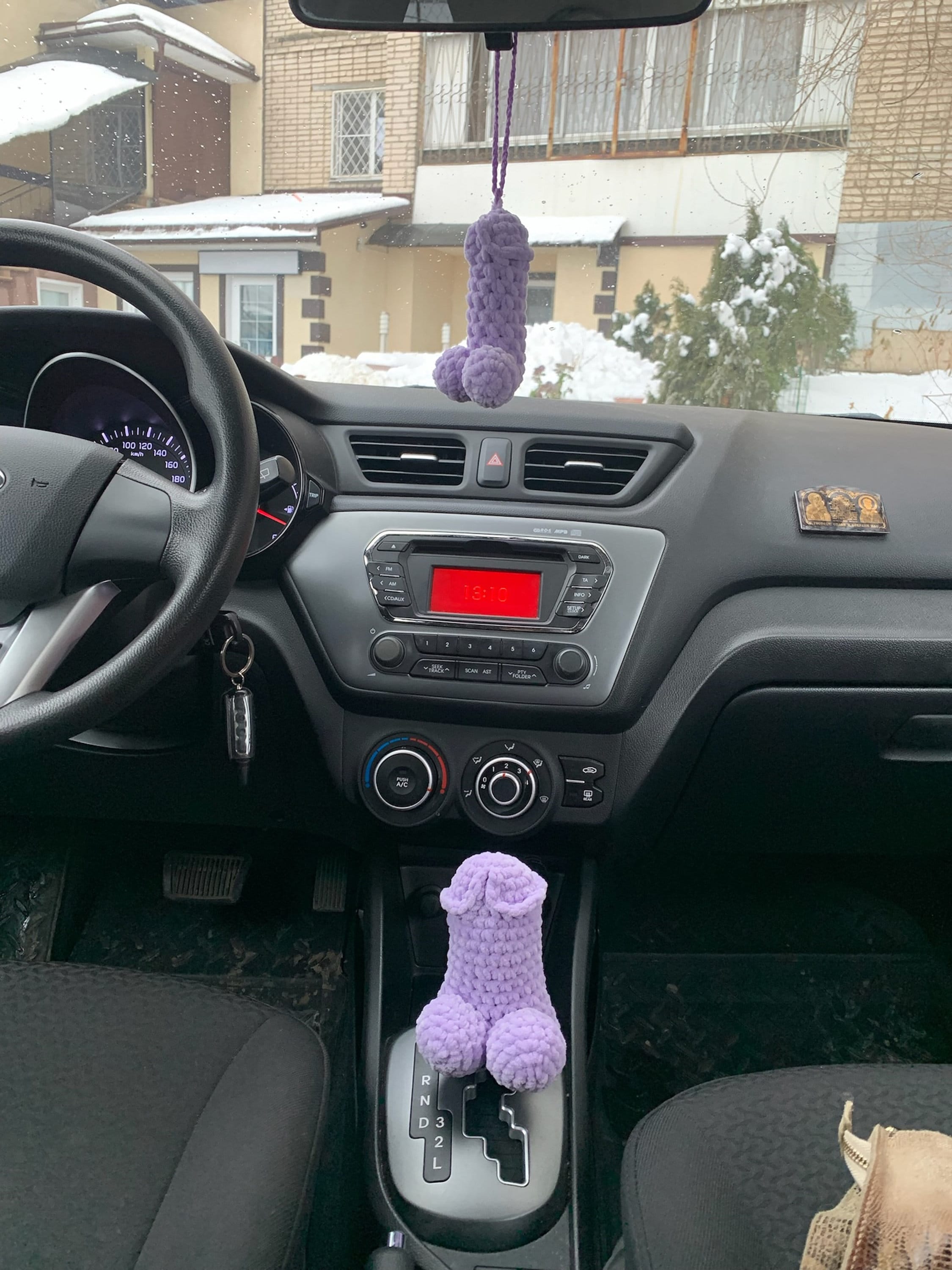 2 Easy Crochet Pattern Pdf Shift Knob Beanie Penis & Rearview Etsy