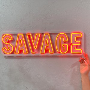 Savage Neon Sign - Etsy