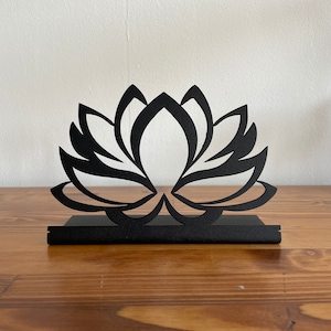 Lotus Desktop Decor, Decorative Lotus Art, Home Office Desk Table Accessory, Shelf Console Decoration