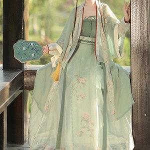 Original Hanfu, Hanfu Women, Song Hanfu, Pleated Skirt With Airplane Sleeves, Chinese Style, Photography Hanfu, Hanfu, Apricot Hanfu