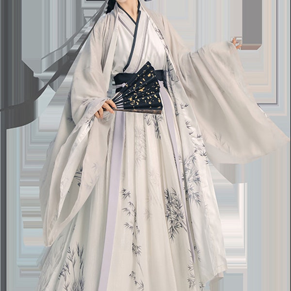 Song Dynasty cross-collar Hanfu, the same style for men and women, waist-length skirt, Wei and Jin costumes, original Hanfu for women