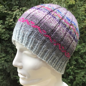 Men&#39;s/women&#39;s hat, genuine handcraft, wool hat, beanie, knitted hat, 54-56 cm head circumference, length 20 cm, hand-knitted.