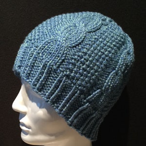 Extra-fine Merino ladies&#39; hat, genuine handcraft, winter hat, wool hat, knitted hat, scratch-free, 57/58 cm head circumference, hand-knitted.