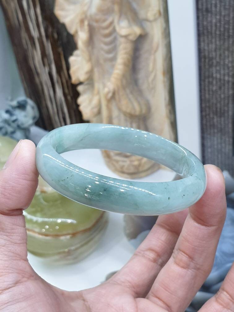 青緑色翡翠バングル 斑点のある青緑色の翡翠のバングル - Etsy 日本