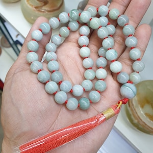 54 Jade Beads Japa Mala (Buddhist Prayer Beads / Meditation Beads)