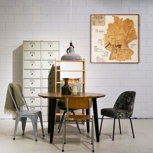 Décor de bar Allemagne carte des vins, cadeau du 5e anniversaire pour amateur de vin, art mural en bois, carte en bois 3D, nouveau cadeau d'appartement, chêne de décor de mur de ferme