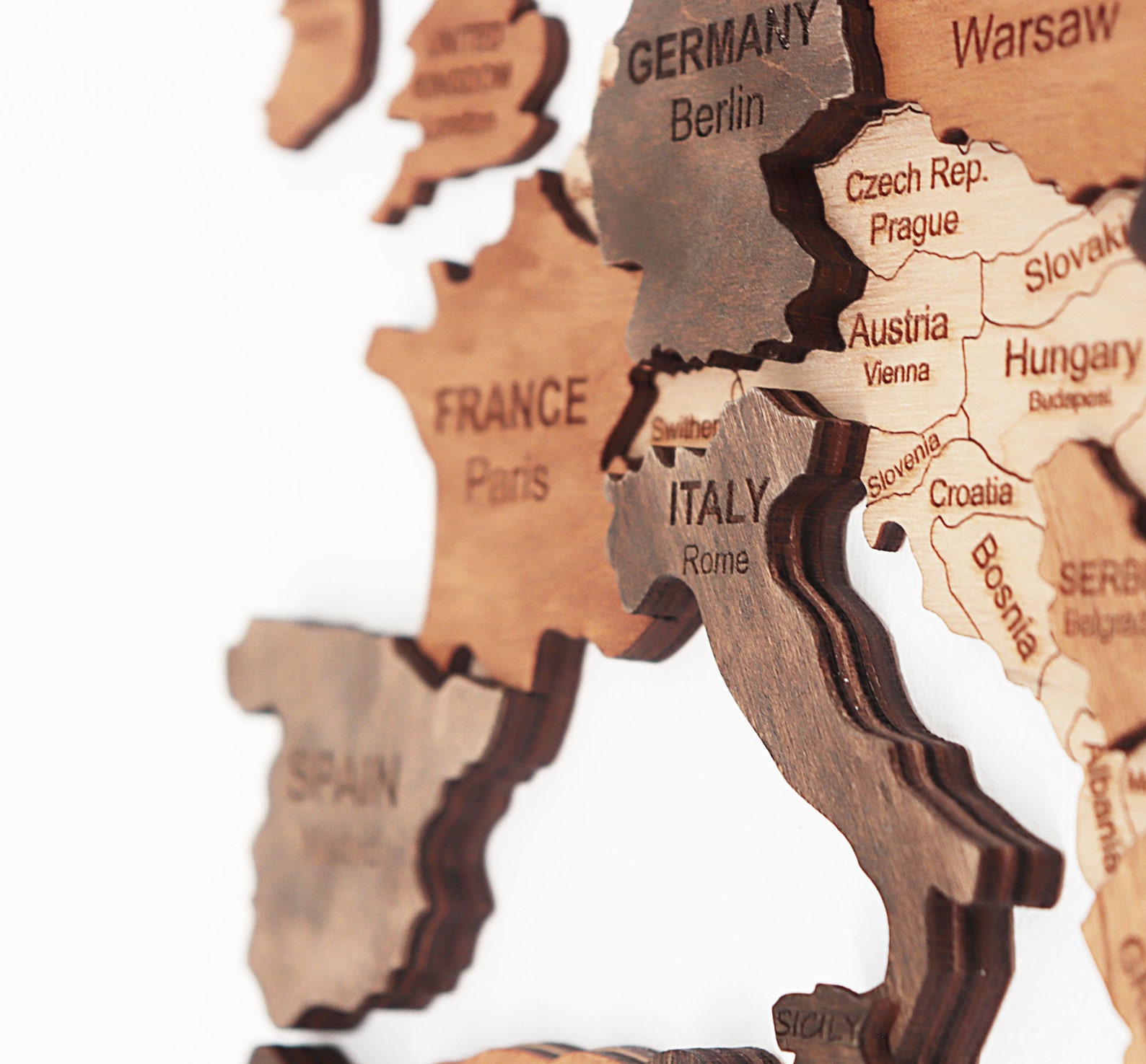 World Map Push Pin, 3D Wood Wall Map, Custom Map Gift Fot Travel Lovers Etsy